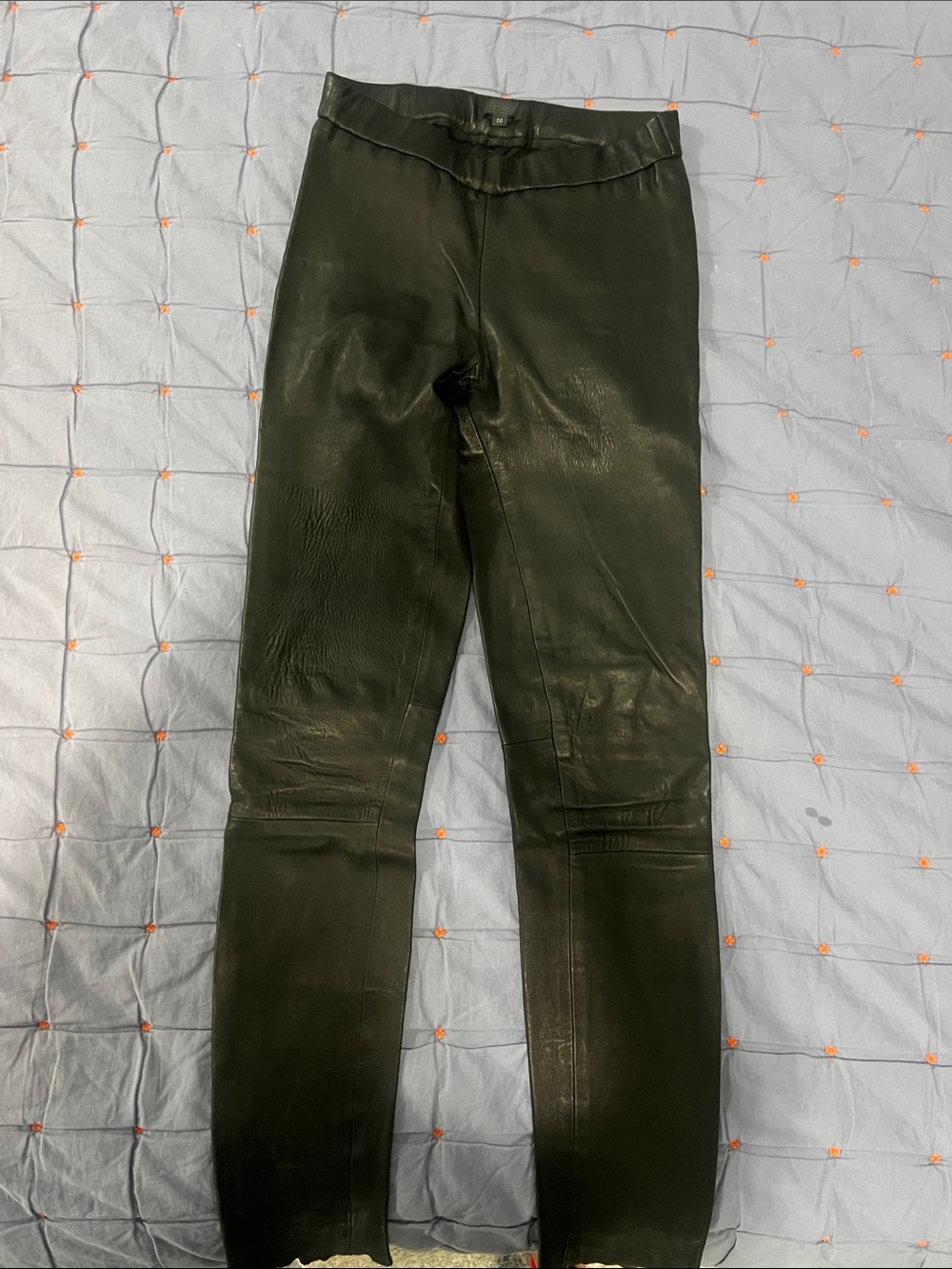 J Crew Black Leather Leggings